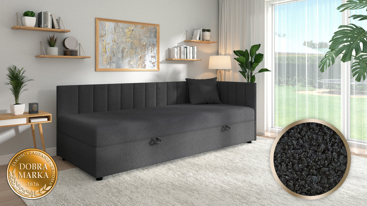 Łóżko Tapczan Tutuś WOOLLY Baranek BOUCLÉ PREMIUM
