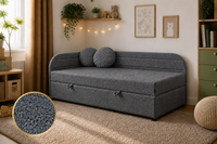 Łóżko Tapczan  WOOLLY Baranek BOUCLÉ PREMIUM