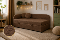 Łóżko Tapczan  WOOLLY Baranek BOUCLÉ PREMIUM