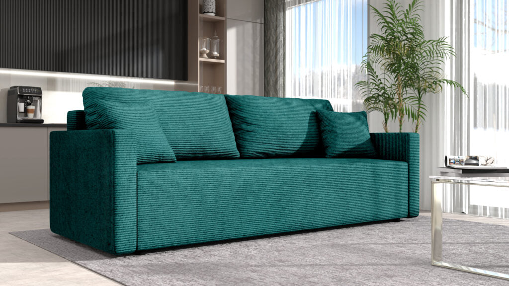 Kanapa rozkładana do salonu Aspen sztruks