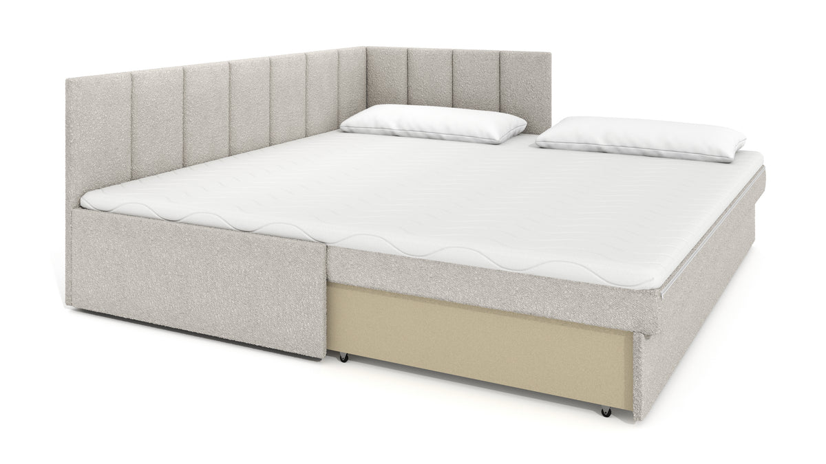 Łóżko Tapczan Alex WOOLLY Baranek BOUCLÉ T30