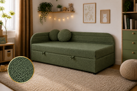 Łóżko Tapczan  WOOLLY Baranek BOUCLÉ PREMIUM