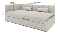 Łóżko Tapczan Alex WOOLLY Baranek BOUCLÉ T30