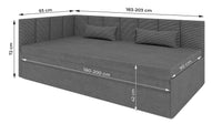 Łóżko Tapczan Alex SZTRUKS Welurowy APOLLO T30