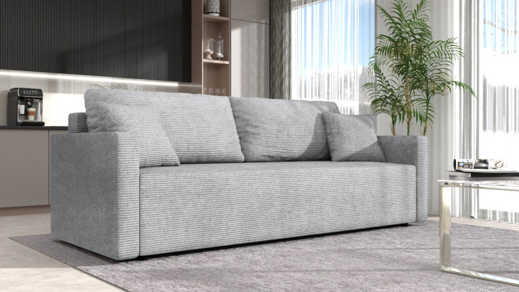 Kanapa rozkładana do salonu Aspen sztruks