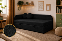 Łóżko Tapczan  WOOLLY Baranek BOUCLÉ PREMIUM