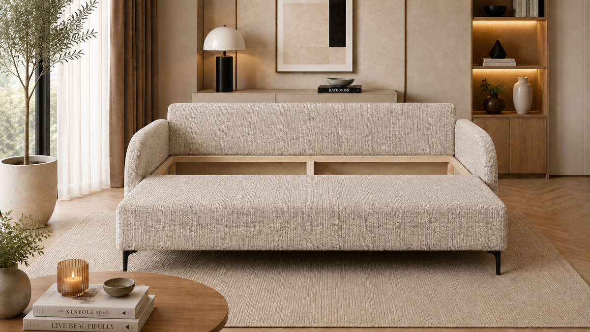 Kanapa rozkładana Mila 215 cm z funkcją spania 140x200, bonell, Szenil