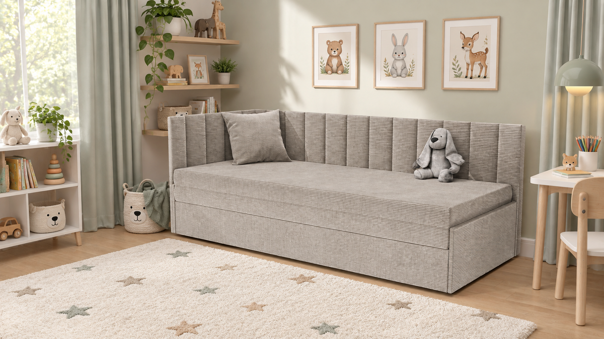 Tutuś Duo – Sztruks Premium Apollo – Ciemny beż – pokój dziecięcy