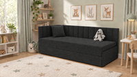 Tutuś Duo – Woolly Baranek Bouclé Premium – Czarny – pokój dziecięcy