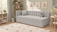 Tutuś Duo – Woolly Baranek Bouclé Premium – Srebrny – pokój dziecięcy