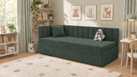 Tutuś Duo – Woolly Baranek Bouclé Premium – Zielony butelka – pokój dziecięcy