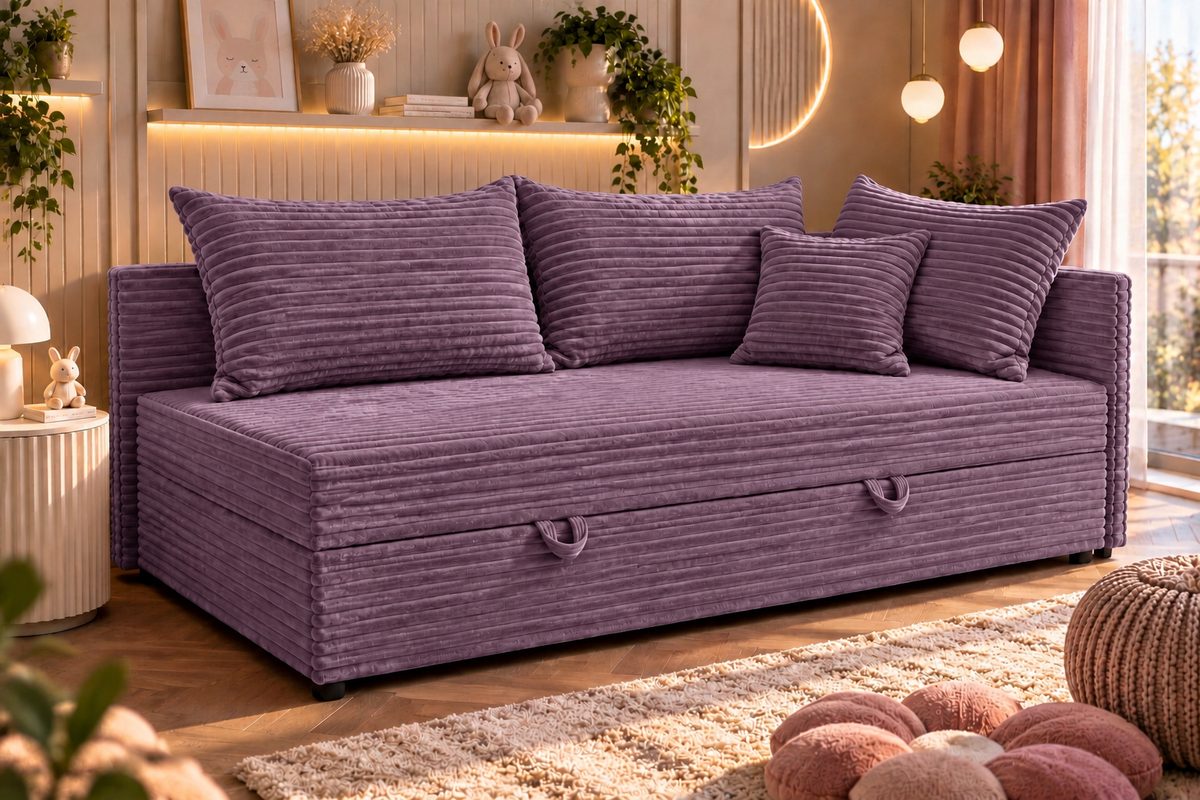 Tutuś Trio Top Struks – Fioletowy, rozmiar na grafice 80 × 180 cm